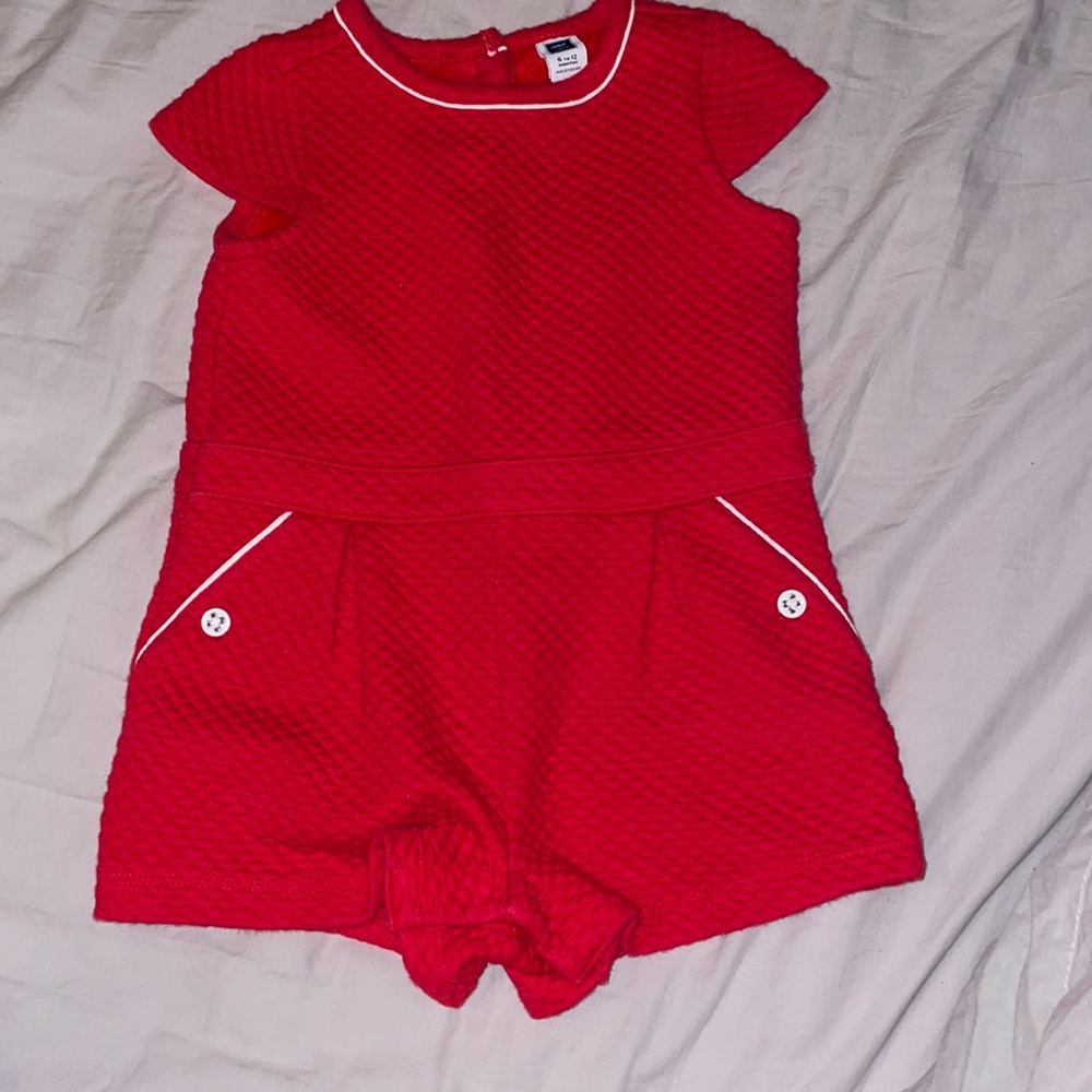 Janie and Jack Red Baby Jumpsuit